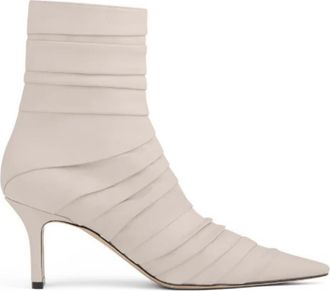 Neil J. Rodgers Plisse Ankle Boot in Cr&egrave;me Nappa at Nordstrom, Size 39.5