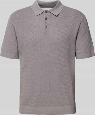 Jack & Jones Regular Fit Poloshirt mit Knopfleiste Modell COOPER in Mittelgrau, Größe XXL