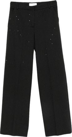 Ermanno Scervino Wijde broek - Dames - Wijde Broeken - Zwart - S - Broeken