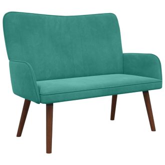 vidaXL Sof&aacute; De 2 Plazas Tuquesa 115 X 61 X 87 Cm Terciopelo Vidaxl