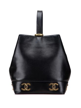 Chanel 1991-1994 Triple CC Lambskin bucket bag - Black