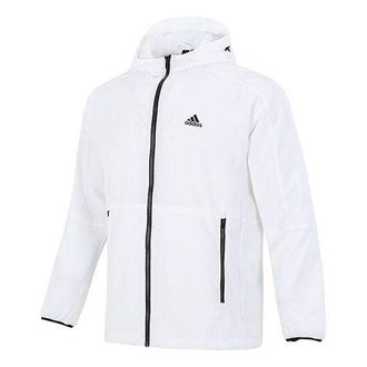 adidas St Wv Newblock Casual Sports Breathable Hooded Jacket White H40233