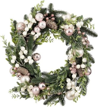 MiCa Decorations Corona decorativa rosa h11xb50xl50cm