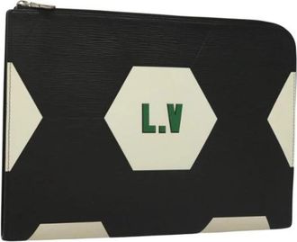 Louis Vuitton Pre-owned Leather clutches - Dames - Vintage Clutch - Zwart - ONE Size - Leer - Vintage