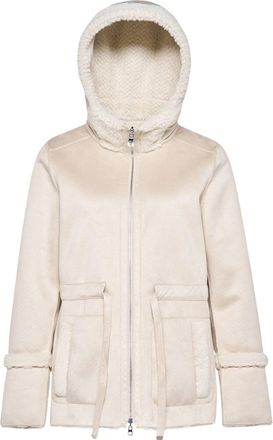 Geox Kency Textured Plush Hooded Jacket