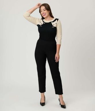 Unique Vintage Minou Sweater in Black/white at Nordstrom, Size X-Large