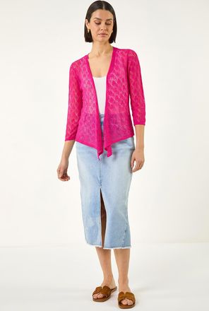 Roman Detailed Draped Knit Shrug