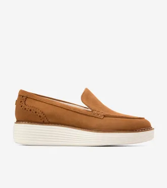 Cole Haan Womens &Oslash;riginal Grand Platform Venetian Loafers - Brown Size 6.5