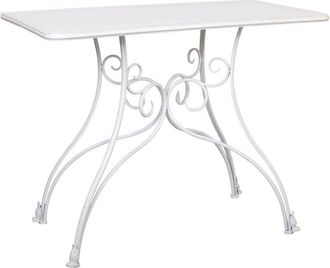 Wanderlust Deco Wanderlust Deco - Recibidor De Metal Envejecido Blanco 100x52x76