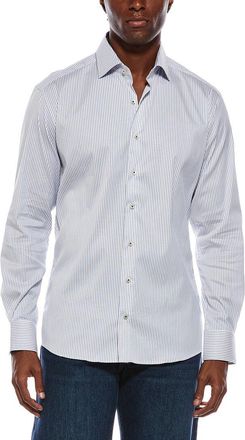 Eterna Italian Striped Pique Modern Fit Shirt