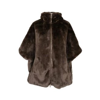 Sergio Moretti Faux Fur & Shearling Jackets, female, Brown, XS, Faux Fur Coat