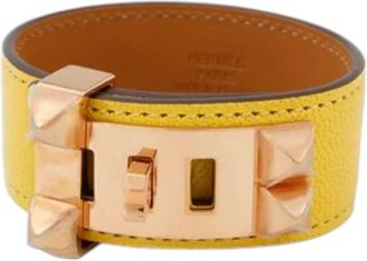 Hermès 2023 Collier de Chien 24 Bracelet costume bracelet - unisex - Calf Leather/Leather - One Size - Yellow