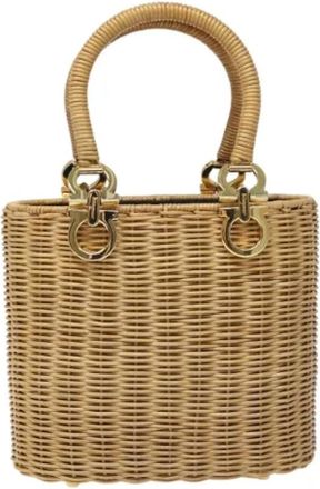 Ferragamo Pre-owned Fabric handbags - Dames - Vintage Handtas - Beige - ONE Size - Vintage