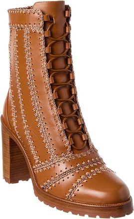 Alexandre Birman Regina Block 90 Leather Combat Boot