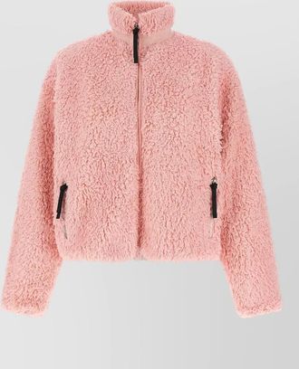 Jil Sander 173 high collar jacket textured fabric