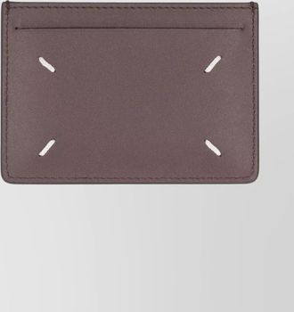 Maison Margiela leather card holder with four stitch detail