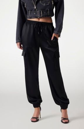 Guess Marzia Cargo Joggers in Jblack-Black at Nordstrom, Size X-Small X 31