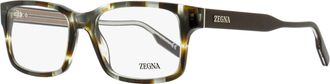 Ermenegildo Zegna Mens Soft Rectangular Eyeglasses EZ5254 020 Gray Havana 54mm