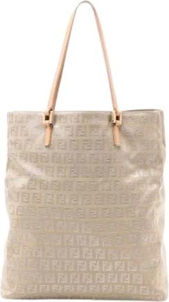 Fendi Pre-owned Canvas Tote Bag - Dames - Vintage Shopper - Beige - ONE Size - Vintage