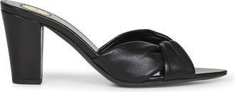 Saint Laurent Franciane Mule - Dames - Muiltjes - Zwart - 37 EU - Leer - Schoenen