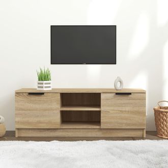 vidaXL Vidaxl - Mueble De Tv Madera Contrachapada Roble Sonoma 102x35x36,5 Cm