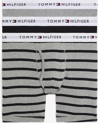 Tommy Hilfiger Mens Cotton Classics Boxer Brief 3-Pack - Grey - XL