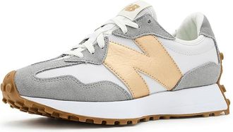 New Balance Classics 327 Womens Shoes Grey Matter/Gold Metallic : 10.5 B - Medium, Suede/Synthetic