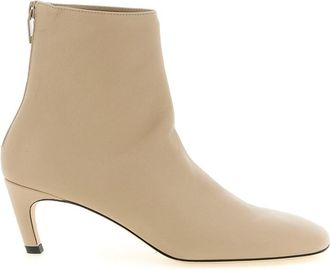 Toteme Beige Leather Ankle Boots
