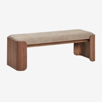 Sklum Banco En Madera De Caucho Y Chapa Lofren Sklum