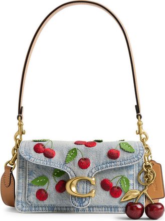Coach Tabby 20 Cherry-embroidered Denim Shoulder bag - One Size