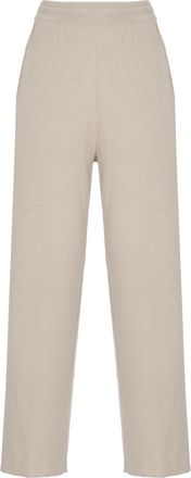 Lanvin Wide-Leg Trousers with Drawstring Waist and Textured Finish