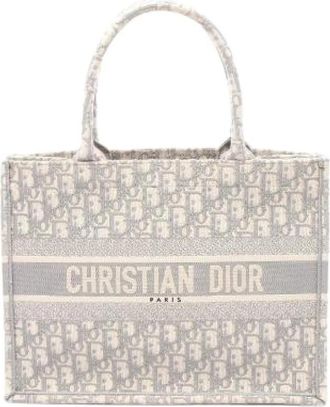 Dior Pre-owned Book Tote Canvas Tote Tas - Dames - Vintage Shopper - Grijs - ONE Size - Vintage