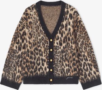 Ganni Mixed Leopard Cardigan