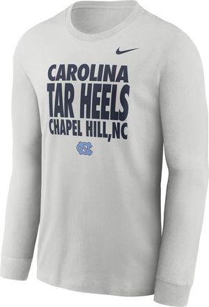 Nike Jordan Mens North Carolina Sideline Slogan Jordan Brand Dri-FIT College Long-Sleeve T-Shirt in Grey | 0JEW0BBNCN-H2B