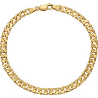 Bony Levy Mens 14k Gold Curb Chain Bracelet in 14K Yellow Gold at Nordstrom, Size 8