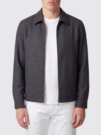 BRIGLIA 1949 Giacca camicia in pura lana con colletto classico e zip