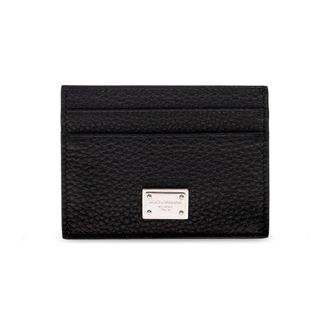 Dolce & Gabbana Tarjetero de Piel con Logo - Accessories - Hombre - Negro - ONE SIZE