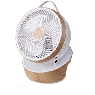 Fabrilamp Ventilador Sobremesa Petirrojo Blanco/madera 25w 12vel 3asp Motor Dc Remoto,temporizador 36,3x27,5x24,8cm