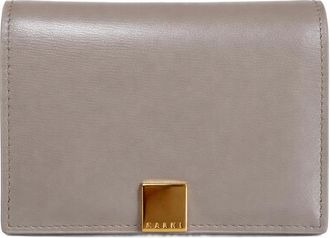Marni Womens Prisma Folded Leather Wallet In Cork Beige