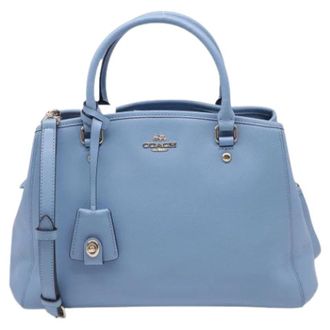 Coach Pre-owned Handbags, female, Blue, Size: ONE SIZE Pre-owned Lillie Carryall Bag