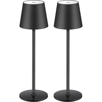 OEM 2 L&aacute;mparas De Mesa Led Regulables A Pilas, L&aacute;mpara De Mesa T&aacute;ctil Inal&aacute;mbrica Con Usb-c, L&aacute;mpara De Escritorio Led De Metal Recargable Para Uso Interi