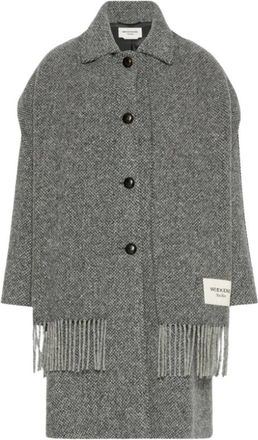Max Mara Single-Breasted Coats - Dames - Mantel - Grijs - S - Jassen