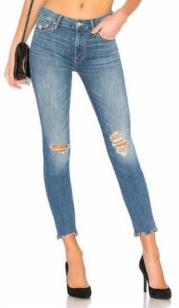 Mother Womens The Looker Ankle Chew Jeans In Mums The Word