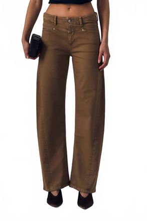 LE JEAN Selena Vintage Jeans In Honey Brown