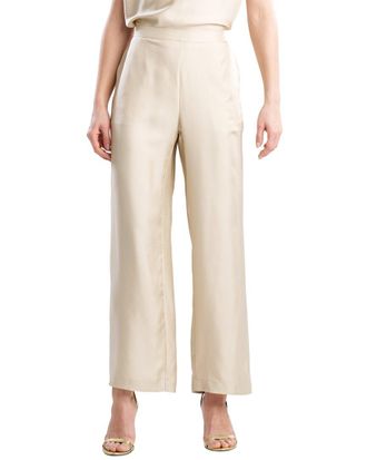 Natori Silk Twill Straight Leg Pant
