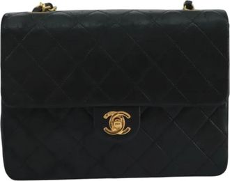 Chanel Pre-owned Leather chanel-bags - Dames - Vintage Schoudertas - Zwart - ONE Size - Vintage