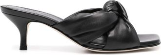 Fabiana Filippi 60mm knot-detailed leather sandals - women - Calf Leather/Calf Leather/Calf Leather - 38.5 - Black