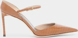 Tom Ford Tejus 85mm Croc-Embossed Leather Mary Jane Pumps