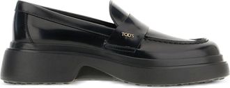 Tod's Mocassini in pelle con plateau - Nero