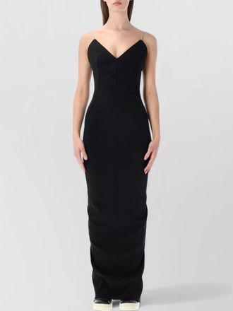 Rick Owens long gown deep v neckline straps